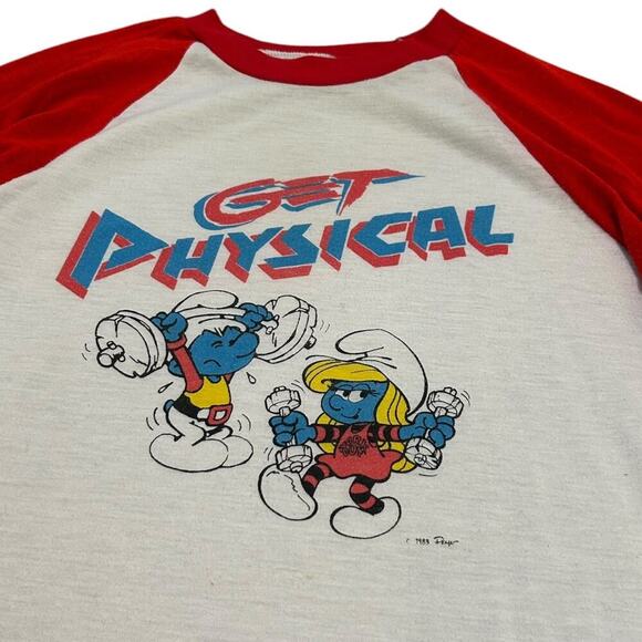 Smurf 1983 Vintage Get Physical Night Gown Sleepwear Dress - Picture 3 of 3